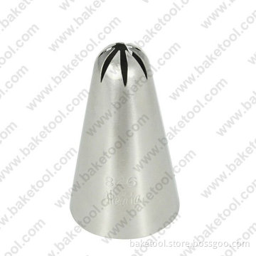 Stainless steel cake decorating nozzles,16MM large closed star pastry nozzles